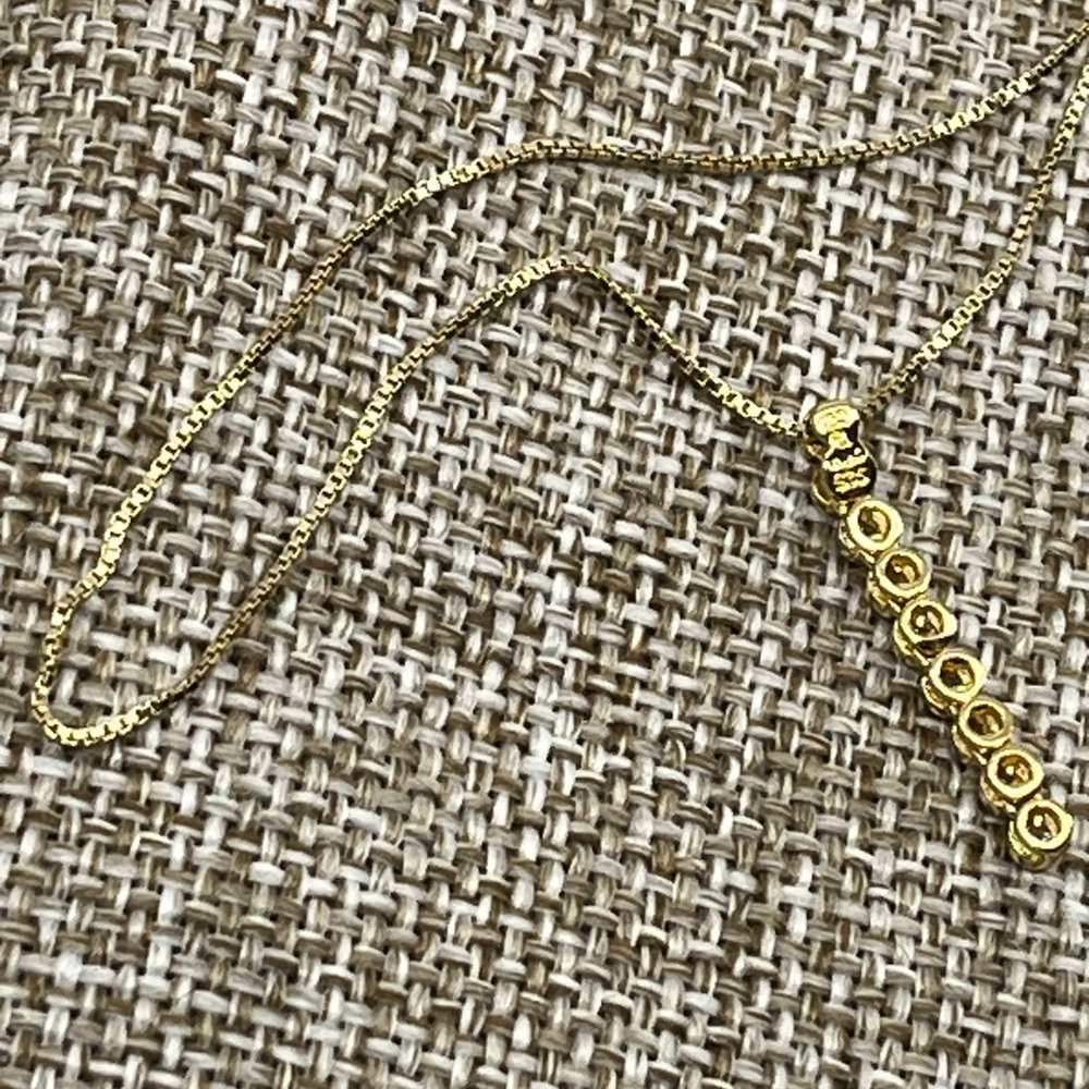 Vintage Sterling Silver & CZ Necklace - Estate Collection, Stamped 925 - Picture 4 of 17